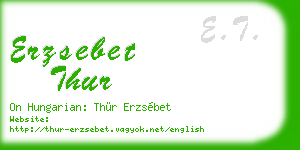 erzsebet thur business card